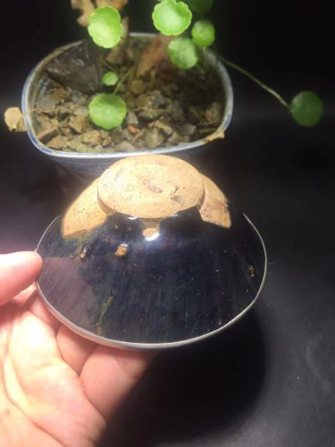 古玩陶瓷【翰林】【稀有品種】建窯紫金釉藍毫束口盞拍賣，當前價格1999元