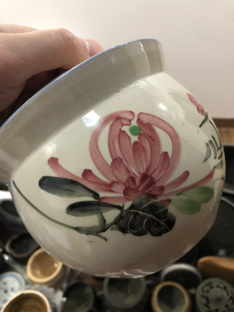 古玩陶瓷花卉紋彩繪蓋罐（超精品）拍賣，當前價格399元