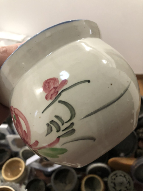 古玩陶瓷花卉紋彩繪蓋罐（超精品）拍賣，當前價格399元