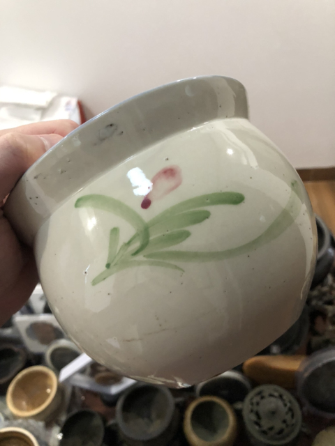 古玩陶瓷花卉紋彩繪蓋罐（超精品）拍賣，當前價格399元