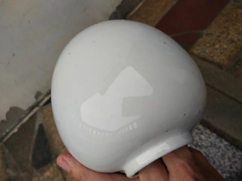 古玩陶瓷白釉蓮子大罐拍賣，當前價格750元