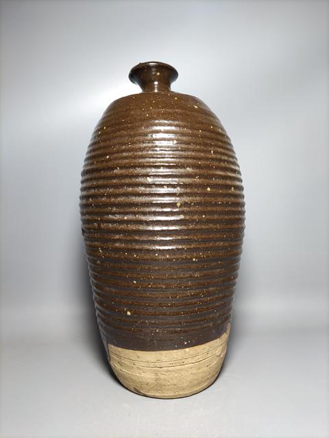 古玩陶瓷磁州窯系茶葉末釉弦紋梅瓶拍賣,當前價格2999元
