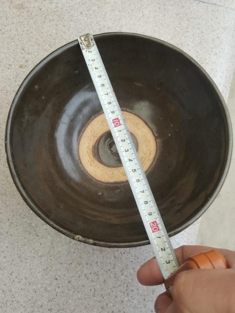 古玩陶瓷金元磁州窯系醬釉大碗，便宜銷售拍賣，當前價格999元