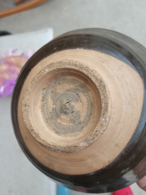 古玩陶瓷金元磁州窯系醬釉大碗，便宜銷售拍賣，當前價格999元