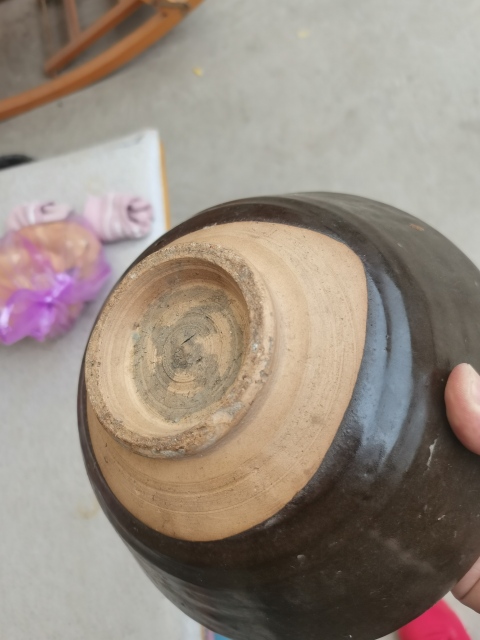 古玩陶瓷金元磁州窯系醬釉大碗，便宜銷售拍賣，當前價格999元