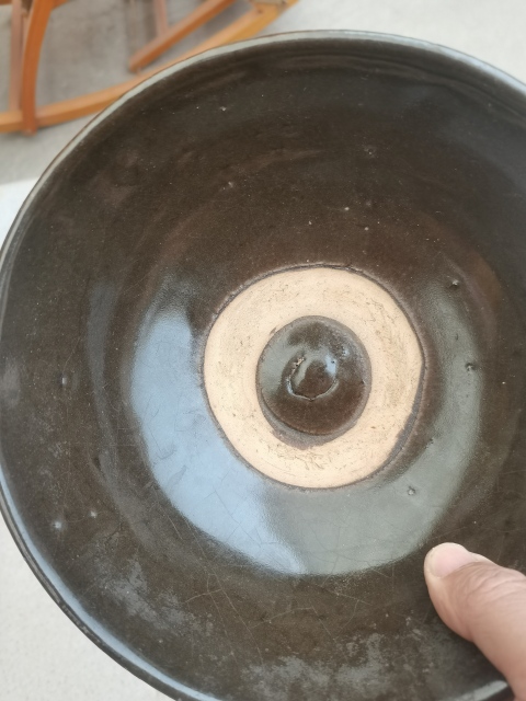 古玩陶瓷金元磁州窯系醬釉大碗，便宜銷售拍賣，當前價格999元