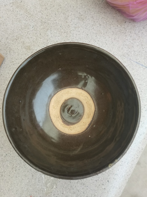 古玩陶瓷金元磁州窯系醬釉大碗，便宜銷售拍賣，當前價格999元