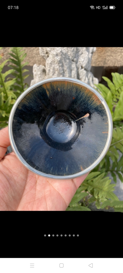 古玩陶瓷【精品】建窯藍兔毫盞拍賣，當前價格2999元