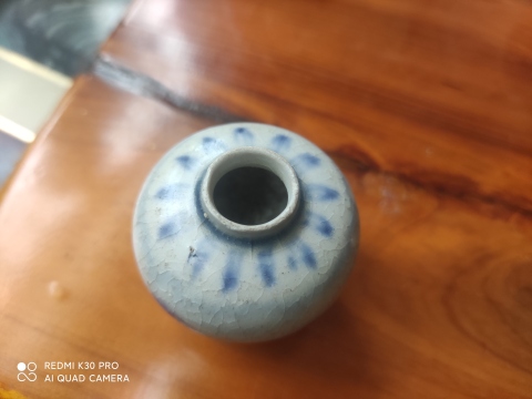 古玩陶瓷明代青花水盂拍賣，當前價格1999元