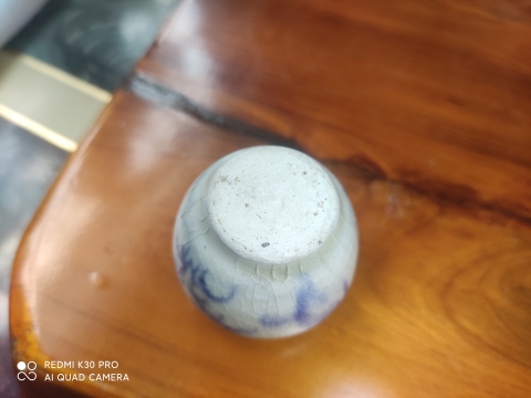 古玩陶瓷明代青花水盂拍賣，當前價格1999元