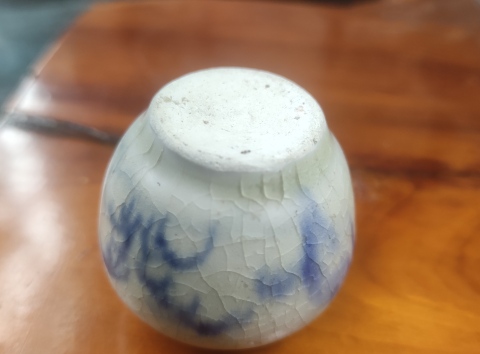 古玩陶瓷明代青花水盂拍賣，當前價格1999元