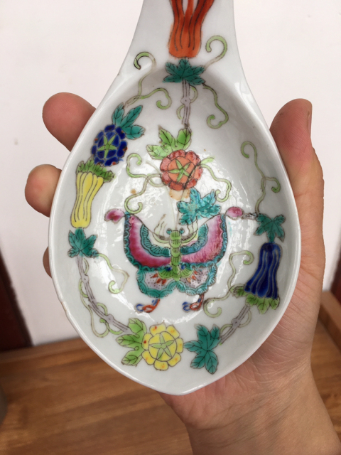 古玩陶瓷瓜瓞連綿粉彩湯勺拍賣,當(dāng)前價格3000元