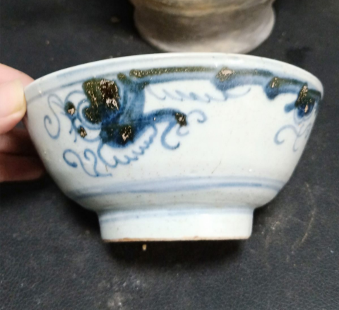 古玩陶瓷（清早期）青花龍紋碗拍賣，當前價格580元