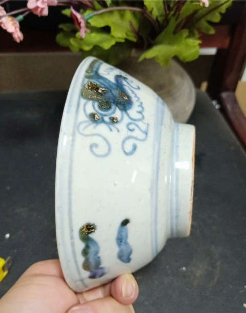 古玩陶瓷（清早期）青花龍紋碗拍賣，當前價格580元