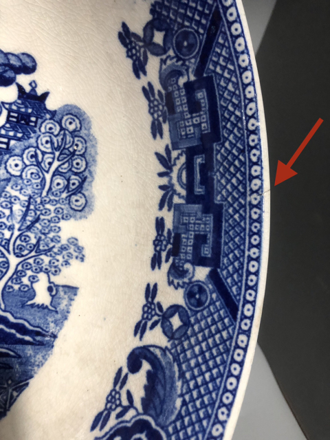 古玩陶瓷民國山水樓閣青花大碗拍賣,當前價格0元