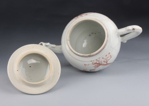 古玩陶瓷【*3031】清乾隆  廣彩滿大人遛鳥圖茶壺拍賣，當前價格3280元