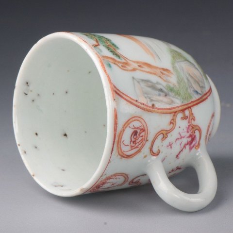 古玩陶瓷【3583】清乾隆 粉彩侍女圖把杯拍賣,當前價格2500元