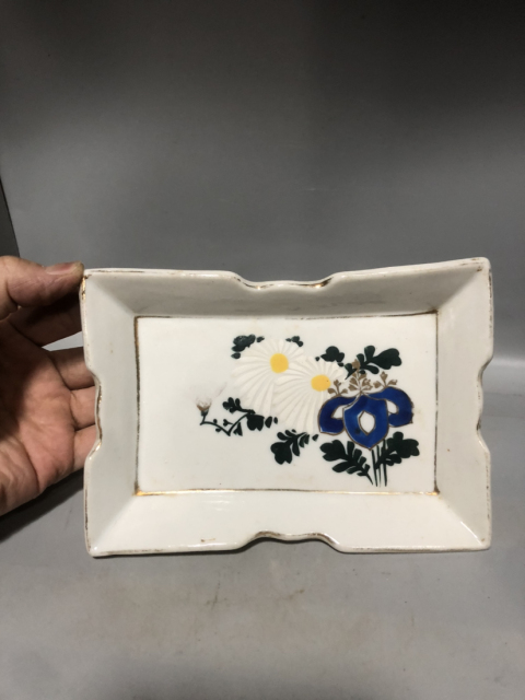 古玩陶瓷清末民初粉彩方盤拍賣,當前價格287元