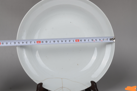 古玩陶瓷粉彩花卉紋折沿盤拍賣，當(dāng)前價(jià)格400元