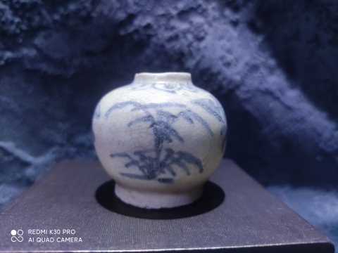 古玩陶瓷明早期竹雀紋水盂拍賣，當前價格999元