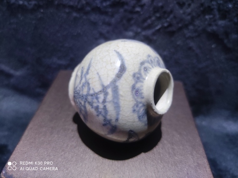 古玩陶瓷明早期竹雀紋水盂拍賣，當前價格999元