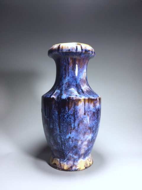 古玩陶瓷創匯?窯變釉賞瓶拍賣，當前價格1370元