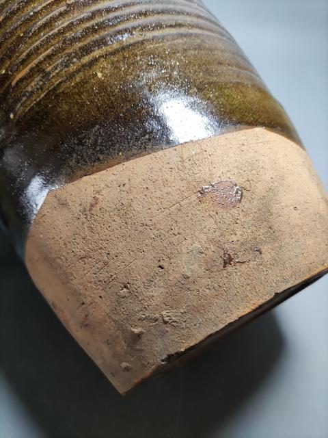 古玩陶瓷磁州窯系茶葉末釉弦紋梅瓶拍賣，當前價格2999元