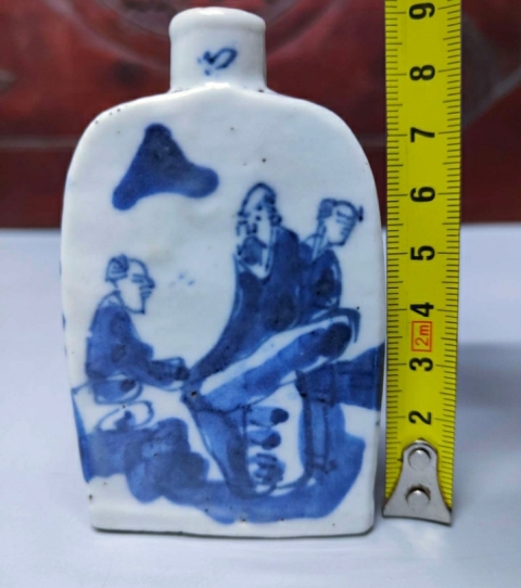 古玩陶瓷人物紋青花鼻煙壺拍賣,當前價格1898元
