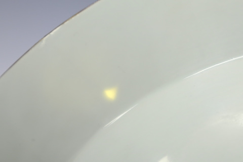 古玩陶瓷清乾隆·粉彩雙鹿圖折沿盆拍賣，當前價格3000元