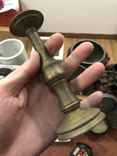 古玩雜項燭臺(一對難得)拍賣,當前價格10元