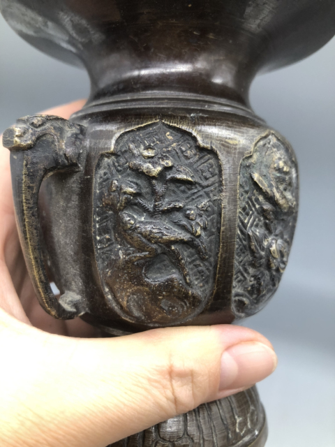 古玩陶瓷上一個世紀早期花觚拍賣,當前價格580元