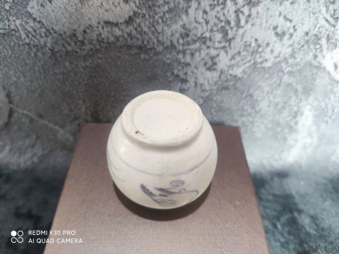 古玩陶瓷明早期青花鳥(niǎo)紋水盂拍賣,當(dāng)前價(jià)格999元