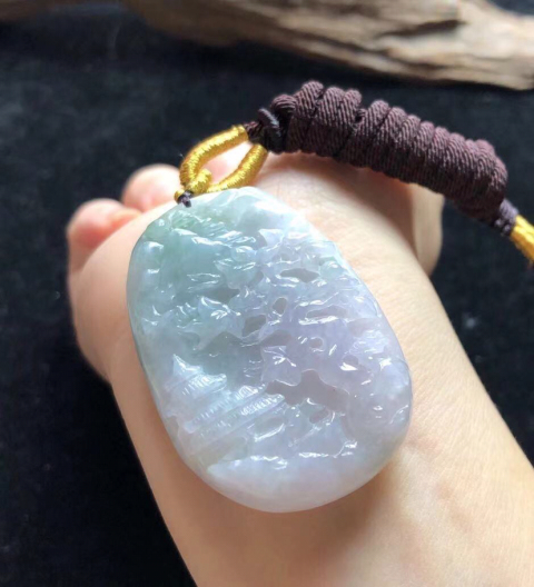古玩玉器翡翠山水牌拍賣，當前價格1999元