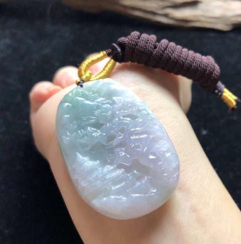 古玩玉器翡翠山水牌拍賣，當前價格1999元