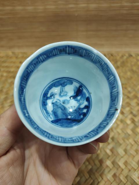 古玩陶瓷青花龍紋壓手杯拍賣，當前價格1666元