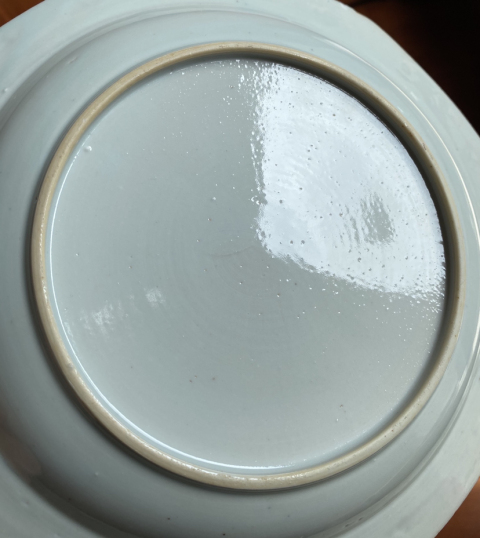 古玩陶瓷【乾隆】鳳求凰花鳥洞石紋青花盤拍賣，當前價格1999元