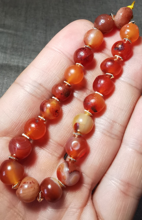 古玩玉器清代瑪瑙珠飾拍賣，當前價格999元