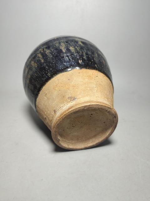 古玩陶瓷金元磁州窯兔毫釉梅瓶(藍(lán)豪)拍賣,當(dāng)前價格6200元
