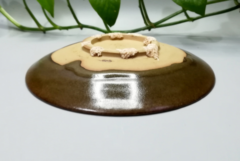 古玩陶瓷元明磁州窯茶葉末釉盤拍賣,當(dāng)前價(jià)格999元