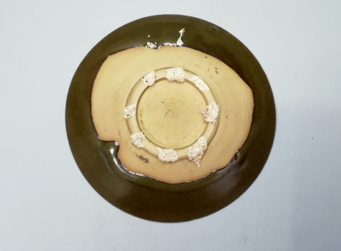 古玩陶瓷元明磁州窯茶葉末釉盤拍賣,當(dāng)前價(jià)格999元