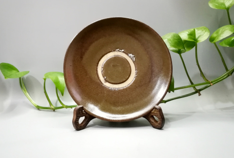 古玩陶瓷元明磁州窯茶葉末釉盤拍賣,當(dāng)前價(jià)格999元