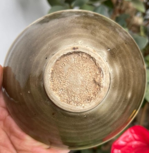 古玩陶瓷耀州窯青瓷斗笠盞拍賣，當前價格6888元