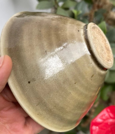 古玩陶瓷耀州窯青瓷斗笠盞拍賣，當前價格6888元