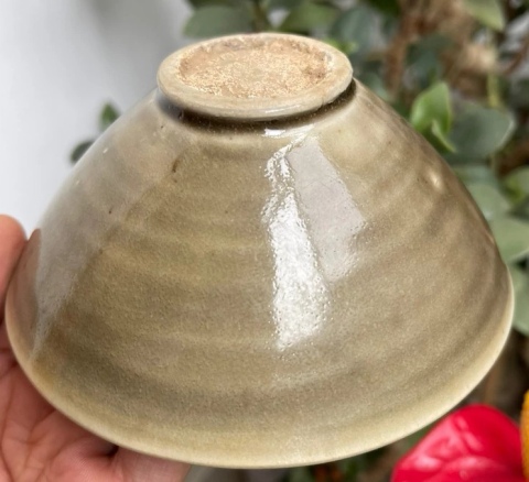 古玩陶瓷耀州窯青瓷斗笠盞拍賣，當前價格6888元