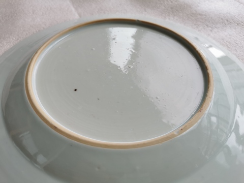 古玩陶瓷清乾隆彩繪博古花卉紋盤拍賣,當前價格1999元