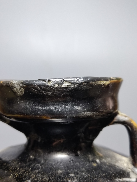 古玩陶瓷磁州窯系黑釉雙系梅瓶拍賣，當(dāng)前價格5888元