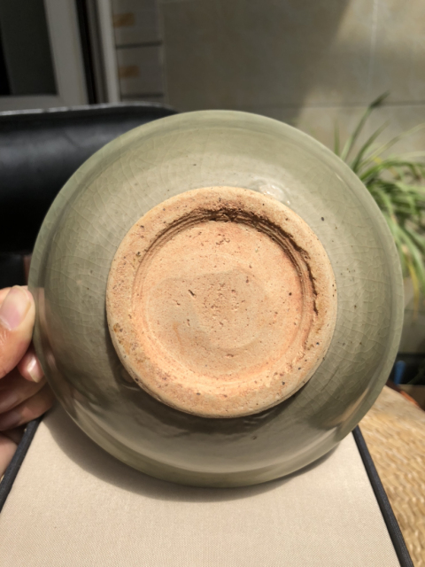 古玩陶瓷明代美開片青釉碗拍賣,當前價格999元