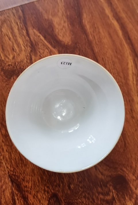 古玩陶瓷粉彩無雙譜紋碗拍賣，當前價格13800元