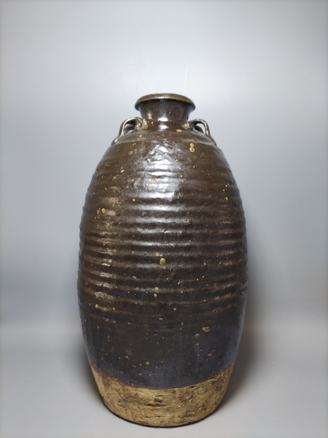 古玩陶瓷磁州窯系弦紋雙系梅瓶拍賣(mài)，當(dāng)前價(jià)格1999元