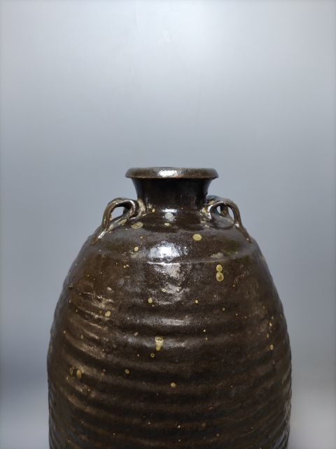 古玩陶瓷磁州窯系弦紋雙系梅瓶拍賣(mài)，當(dāng)前價(jià)格1999元